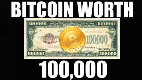 Check the latest bitcoin (btc) price in us dollar (usd)! BITCOIN WORTH 100,000 - YouTube