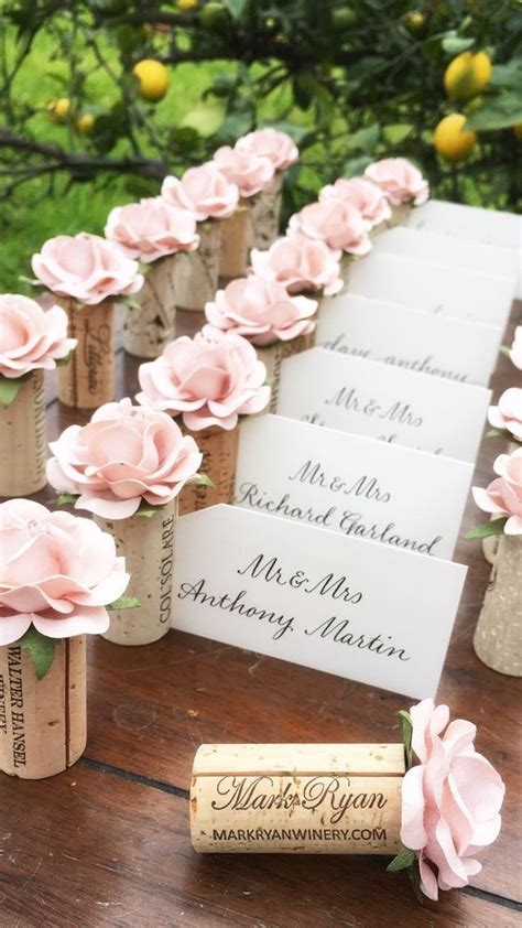 Now diy wedding name place cards are ready to place on the tables. Wedding Place Card Holder #weddings #weddingideas # ...