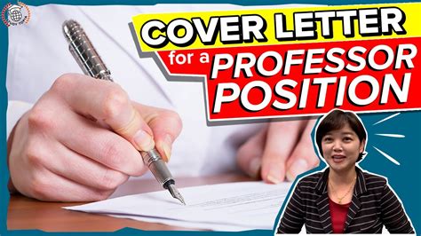 Your cover letter is the perfect opportunity to let your personality shine. How To Write a Cover Letter for a Faculty Position - YouTube