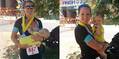 But after all, every mom for her baby wants to. This Photo Of A Mom Breastfeeding After Completing A ...