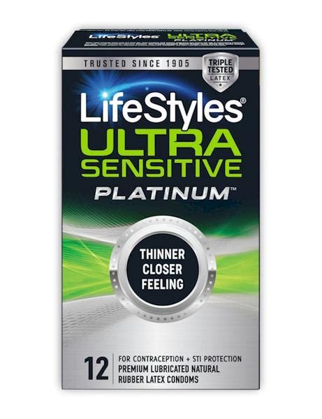 NEW Lifestyles Ultra Sensitive Platinum Condoms ...