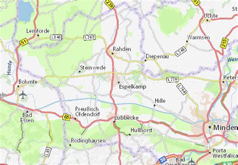 Der einsatz der polizei läuft noch. Karte, Stadtplan Espelkamp - ViaMichelin