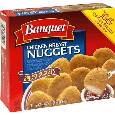 Banquet chicken is available in several varieties, including original, country style, hot 'n spicy, southern and skinless. Banquet Chicken Breast Nuggets | Comidas congeladas | Selectos