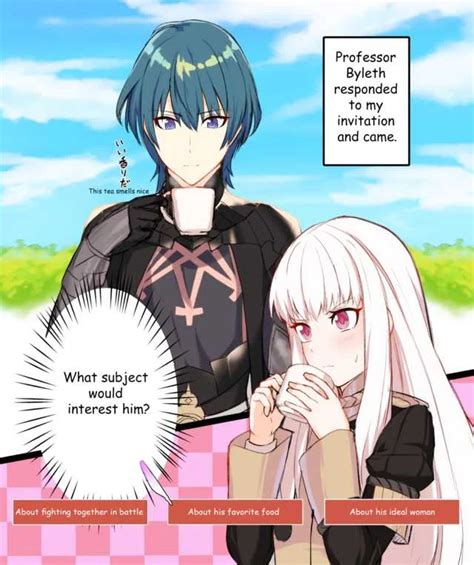 Three houses, players can recruit characters from a variety of houses — not just the ones they pick. When Lysithea asks out male Byleth to date (AKA tea time ...