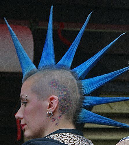 The most common spiky blue hair material is glass. Pin on Punk Fashion