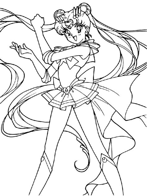 12 sailor moon printable coloring pages for kids. Free Sailor Moon coloring pages. Download and print Sailor ...