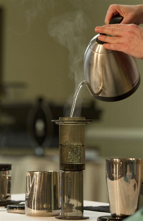 Boil water in a saucepan on the stove. Your Guide to Perfect Coffee Brewing: AeroPress | Drinking hot water, Coffee