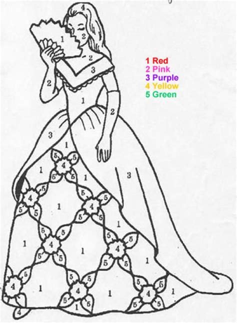 Explore a new world either online, or print it out for some coloring fun later. CHARACTERS Color by Number coloring pages - Princess ...