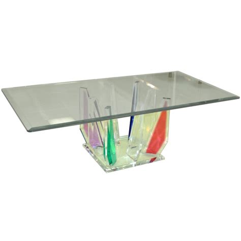 Made add a glass top to your design specs for a coffee table. Multi-Color Lucite Stalagmite Cocktail Table For Sale at ...