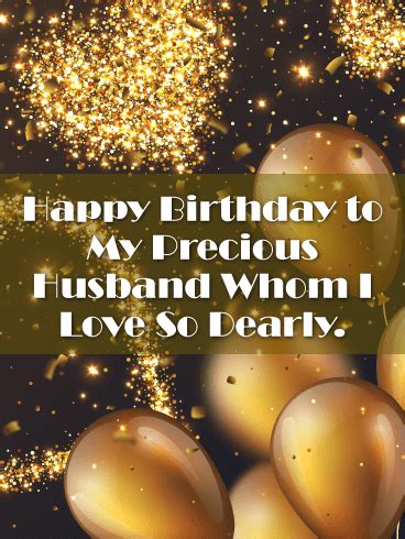 You are a shining star! Shining Gold Happy Birthday Card for Husband | Birthday ...