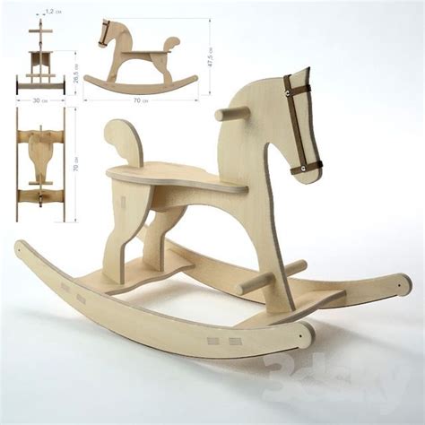 Antique 1890 rocking horse wood toy music by : Rocking horse diy - 3d models Toy Rocking horse | Rocking ...