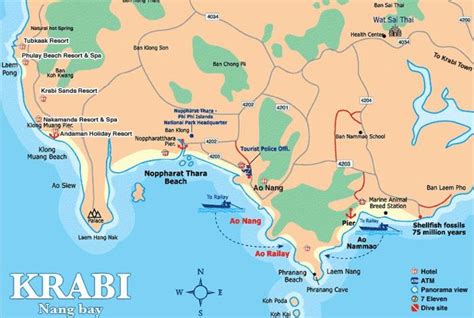 Una carta nautica che mostra la direzione delle correnti ed i diversi climi marittimi. mappa mare a Krabi - il fior di cappero