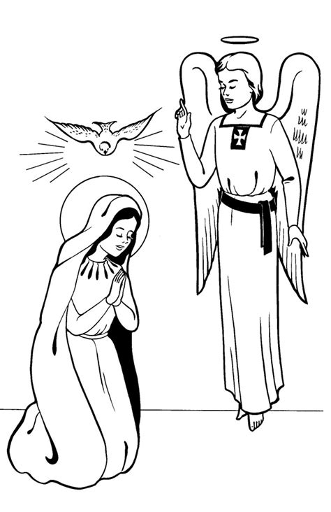 This coloring picture meassure is about 600 pixel x 426 pixel with approximate file size for around 87.23 kilobytes. Annunciation Coloring Pages — Family in Feast and Feria