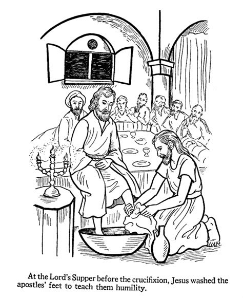 If you want more quality coloring pictures, please select the large size button. Jesus Washes Feet Coloring Page - Coloring Home