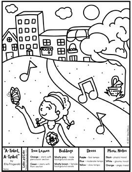 Simply follow the colored bars and you'll be playing a tisket a tasket instantly on the piano! Ella Fitzgerald "A-Tisket, A-Tasket" Coloring Page ...