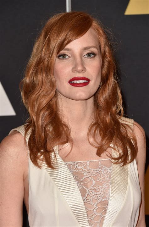 Known for her roles in films with feminist themes. JESSICA CHASTAIN at AMPAS 2014 Governor's Awards in ...