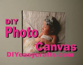 Wrap the edges of the photo around the canvas and affix with mod podge. Mod Podge Photo Canvas Transfer - Diy Easy Crafts