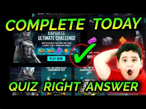 Multiple exams & quizzes to help you prepare. Esport Ultimate Challenge Quiz Right answers | Free Fire ...