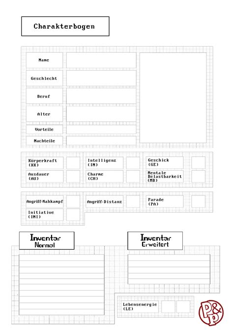 Charaktere zu erstellen kann also ganz schön schwierig sein. Pen And Paper Charakterbogen Rocket Beans : Jailhouse ...