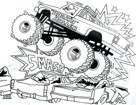 Monster trucks are a type of vehicle that is built with very large wheels as well as huge suspension. Monster Truck Coloring Pages - Free Coloring Sheets ...