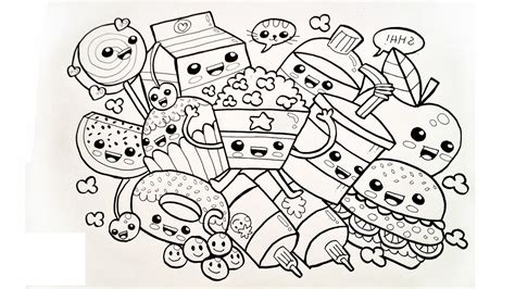 Have you been in asian countries, especially the southeastern ones? kawaii food coloring pages 3 | Educative Printable