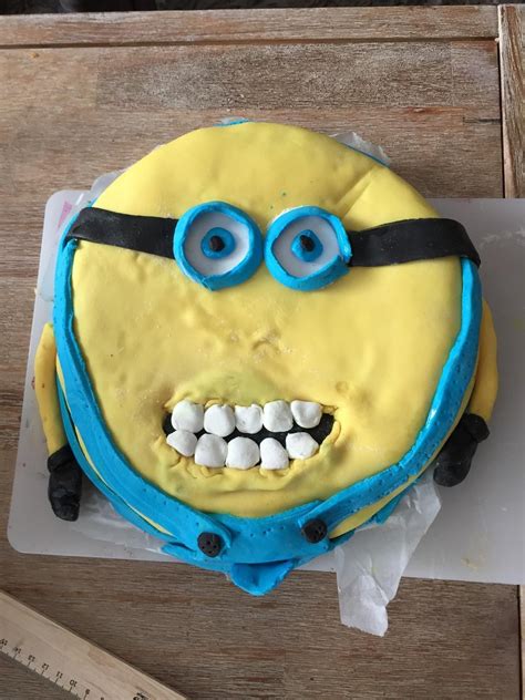 This is probably my most popular despicable me minion cake. PsBattle: This creepy Minions cake | Sons birthday ...