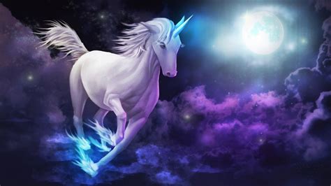 Unicorn wallpapers for free download. White Unicorn In Moon Sky Background HD Unicorn Wallpapers | HD Wallpapers | ID #52407