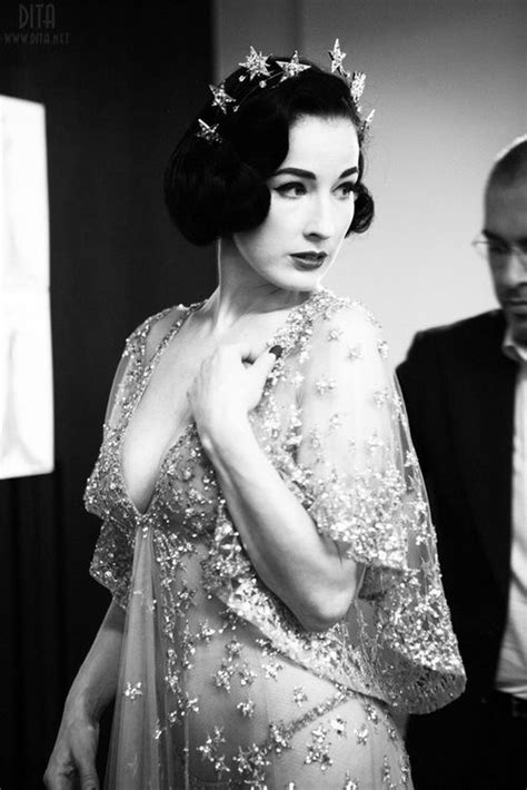 Dita von teese is known for wearing intricate lingerie during her burlesque acts. diy star crown tutorial http://nowthatspretty.blogspot.co ...