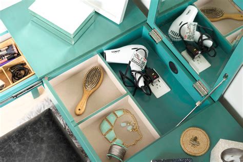 Ainsley vanity desk ~ deco brown. Ainsley Vanity Desk ~ Turquoise - Hives and Honey