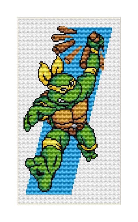 I love video games, and i love cross stitching. Teenage Mutant Ninja Turtles IV Turtle in Time Cross ...