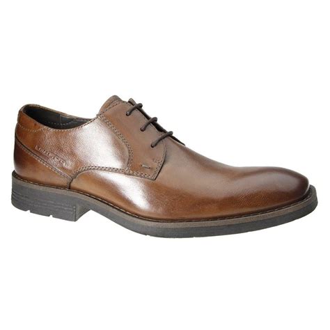 The leather outsole has rubber inserts and is sewn. Camel Active Adrian Mens' Brown Leather Lace up Shoe 30611 ...