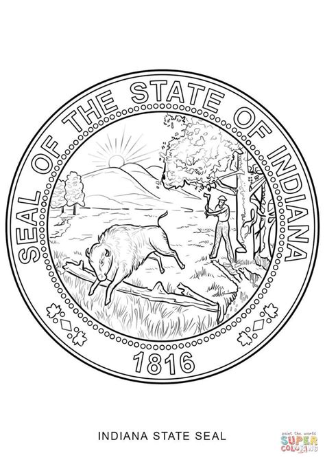 Louisiana state seal vlag u.s. Click the Indiana State Seal coloring pages to view ...