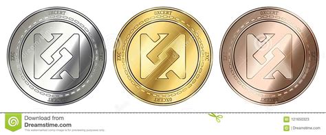 Gold, Silver And Bronze 0xcert ZXC Cryptocurrency Coin ...