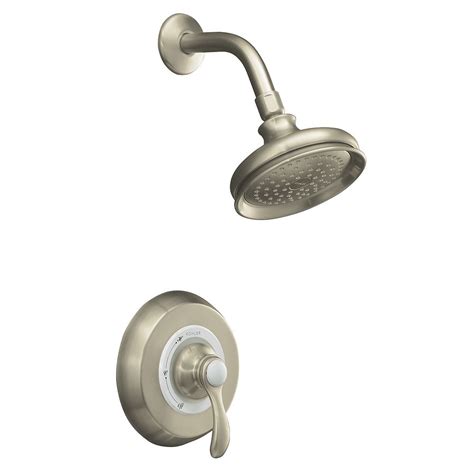 Showerheads, handles and valve controls come in a many finishes including polished chrome, brushed chrome, polished. KOHLER Fairfax Rite-Temp Pressure-Balancing Shower Faucet ...