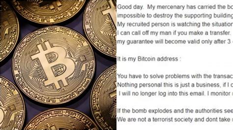 Bitcoin bomb threat emails are an obvious extortion scam. Bitcoin Bomb Threat Emails Spark Evacuations Nationwide | Heavy.com