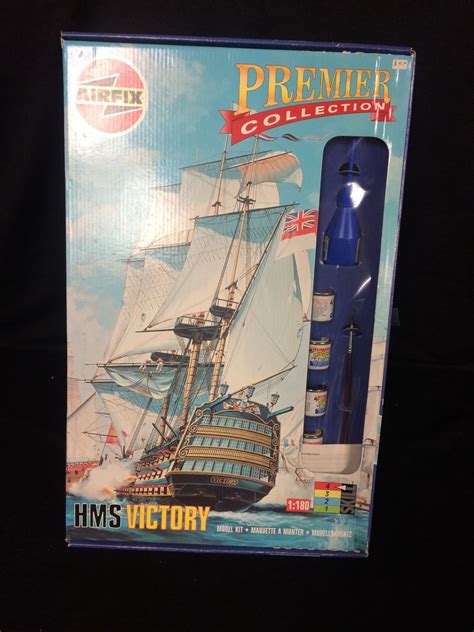 Airfix vintage classics sailing ship / sailor airfix hms victory model kit unpainted plastic model kit length 383 mm width 88 mm 353 pieces difficulty level 4 model kit scale 1/180 item number a09252v new and in original packaging paints and glue not included check out my other items and save. AIRFIX PREMIER COLLECTION (HMS VICTORY) MODEL KIT IN BOX