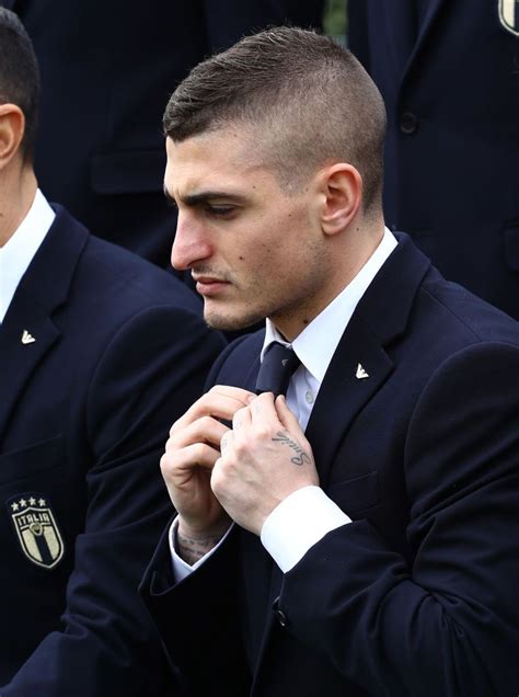 Marco verratti claims man utd's comeback against psg in the champions league was a fluke. Marco Verratti adjusts his tie during Italy team photo ...