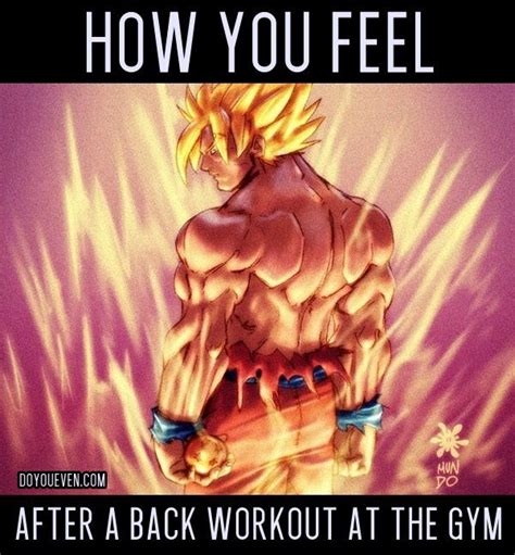Submitted 1 day ago by neel102. How you feel after a back workout at the gym GOKU meme ...