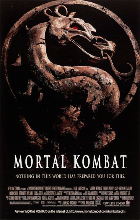 Mortal kombat (vg) poster movie b 27x40. Mortal Kombat Movie Poster (#3 of 3) - IMP Awards