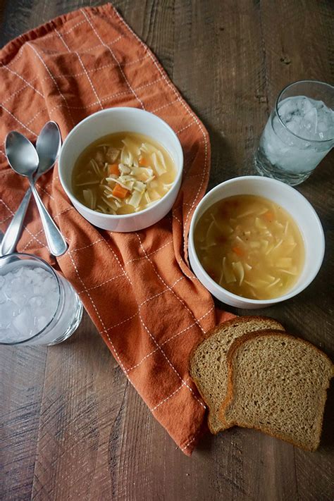 Classic chicken noodle soup made with big pieces of chicken meat with no antibiotics, chunks of quality vegetables and enriched egg noodles. Campbell's Well Yes! chicken noodle soup - The Foodie Patootie