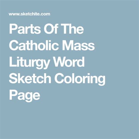 First communion boy coloring pages. Parts Of The Catholic Mass Liturgy Word Sketch Coloring ...