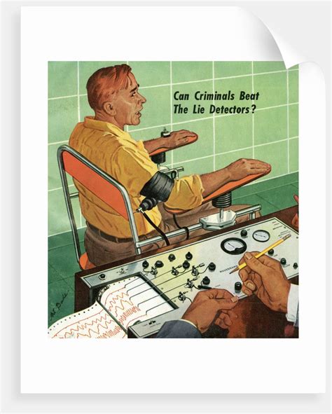 A lie detector test will become ineffective if too many questions, or too many different questions, are asked. Nervous man taking polygraph or lie detector test posters ...