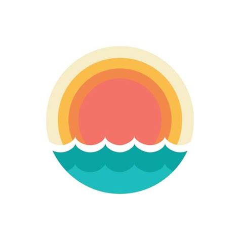 Beach Sunset Illustraties en vectorbeelden - iStock | Strand logo, Illustraties, Strand ...
