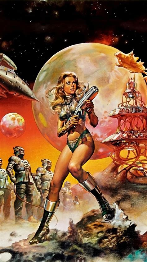 Adorable wallpapers > artistic > retro phone wallpapers (40 wallpapers). Barbarella (1968) Phone Wallpaper in 2020 | Sci fi art ...