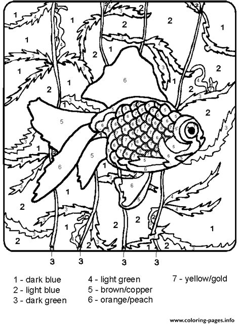 Of course, those of us who have a life long love of coloring can attest to the fact that we don't need please note that all of these pages are free for personal use only. Color By Number Fish For Adults Coloring Pages Printable