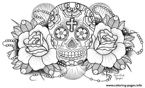 This board may contain coloring pages with swear words. Very Difficult Sugar Skull For Adults Coloring Pages Printable