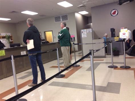 I was first in line. Shelby-Inverness License & Tag Registration Office ...