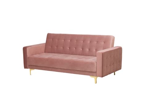 Samt sofas sind derzeit super. Dreisitzer Sofa Aberdeen Samt rosa - Farbe: rosa | Set ...