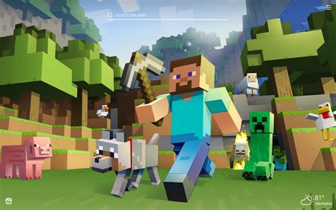 If you're looking for the best minecraft background then wallpapertag is the place to be. Minecraft HD Wallpaper New Tab Theme - Chrome Web Store