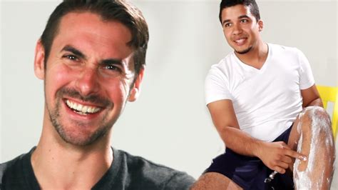 You think you know how to shave your legs, but you still get red bumps, ingrown hairs, and rashes. Guys Shave Their Legs For The First Time - INTHEFAME